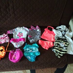 Baby girl lot of bathing suits